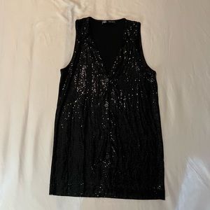 Zara Black Sequin Dress